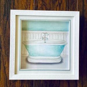 Bathroom Decor - Shadow Box with Glitter